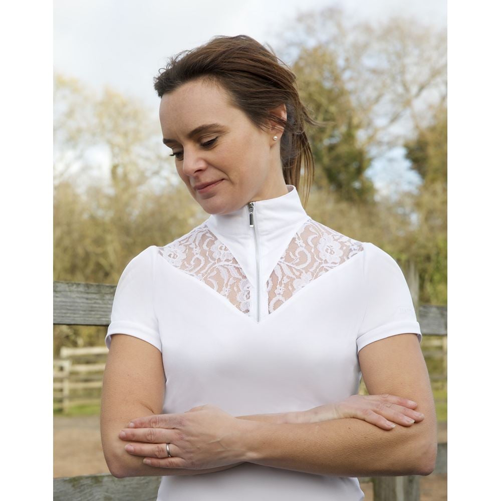 Hy Equestrian Lesley Ladies Show Shirt (White)