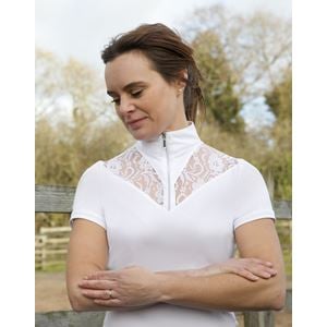 Hy Equestrian Lesley Ladies Show Shirt (White)