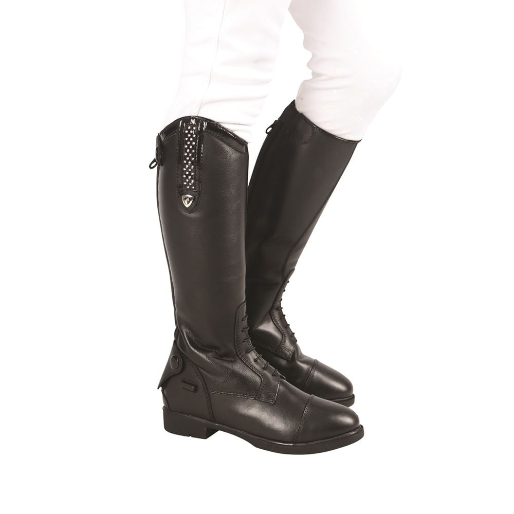 Hy Equestrian Arnara Childrens Long Riding Boot (Black)