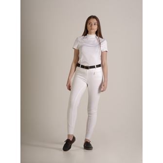 Gallop Ladies Full Silicone Seat Breeches (White)