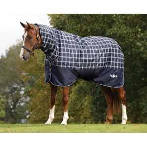 Saxon Defiant 600D Combo Heavy Turnout Rug 300g (Navy Plaid)