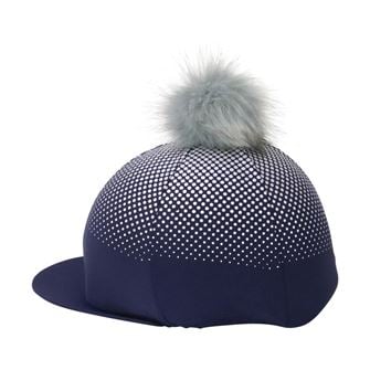 Hy Equestrian Glitter Explosion Hat Cover (Navy/Silver)