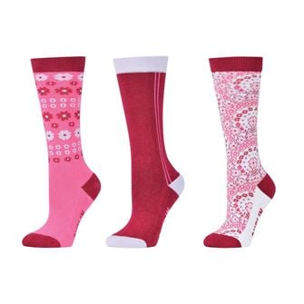 Dublin Kids 3 Pack Riding Socks (Pretty In Pink)