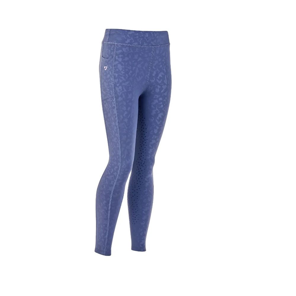 Shires Aubrion Young Rider Non-Stop Riding Tights - (Blue)