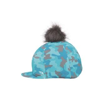 Hy Equestrian DynaForce Hat Cover (Pacific/Grey)