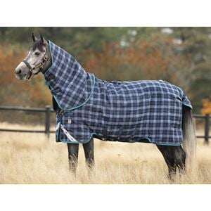 Horseware Rhino Plus with Vari-Layer - 250g (Navy Check/Teal)