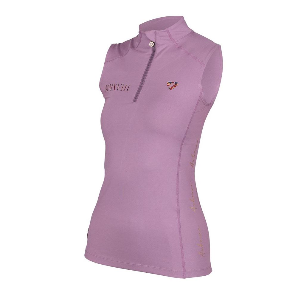 Shires Aubrion Team Sleeveless Base Layer (Mauve)