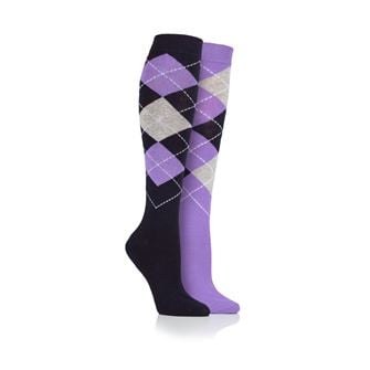 Storm Bloc Ripon Ladies Argyle Twin Pack Socks