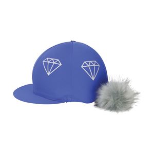 Hy Equestrian Diamonds Hat Cover (Electric Blue/Grey)