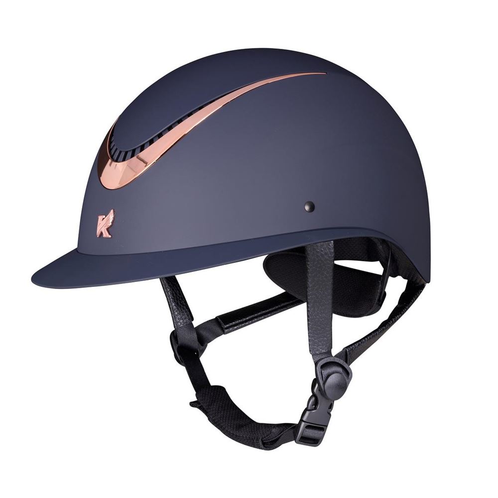 Shires Karben Elisa Ellipse Riding Hat (Navy/Rose Gold)