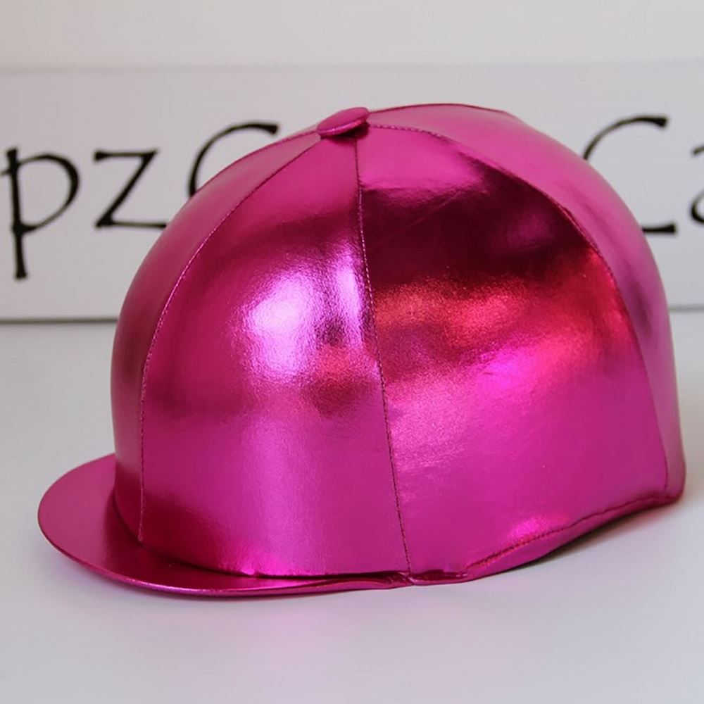 Capz Metallic Cap Cover Lycra Foil (Cerise)