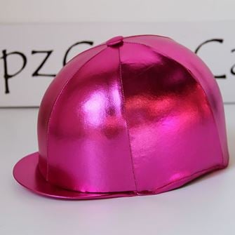 Capz Metallic Cap Cover Lycra Foil (Cerise)