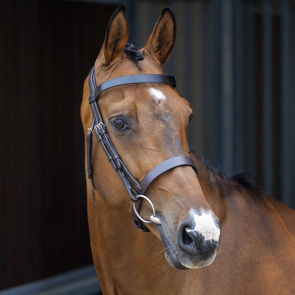 **barcodes/brand*Shires Velociti Lusso Hunter Cavesson Bridle (Havana)