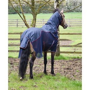 Rhinegold Mombasa Waterproof Topline Fly Rug With Neck Cover (Navy)