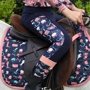 Pony Fantasy Riding Tights by Little Rider (Navy/Pink)