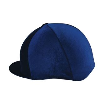 Hy Equestrian Velour Soft Velvet Hat Cover (Navy)