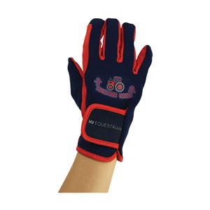 Hy Equestrian Tractors Rock Gloves (Navy/Red)