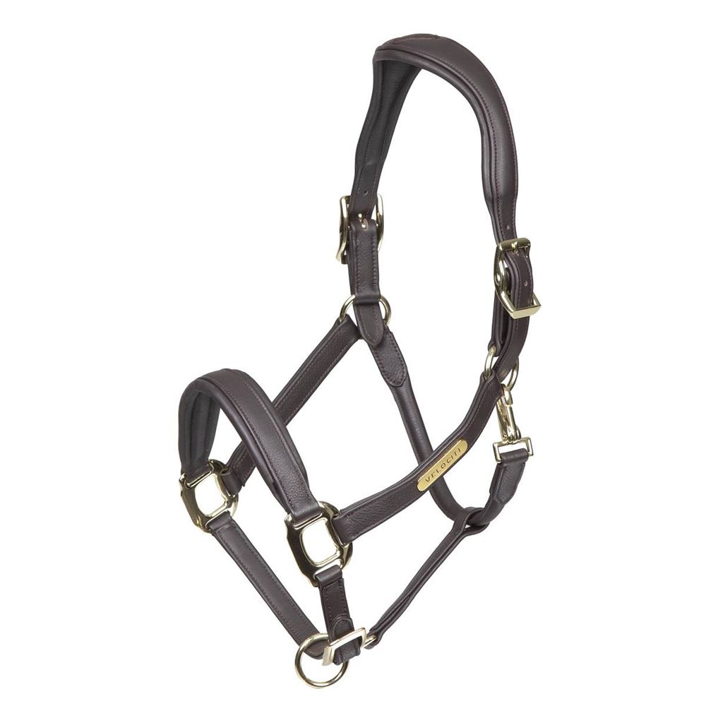 Shires Velociti Rapida Comfort Leather Headcollar (Havana)