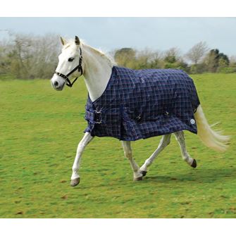 Rhinegold Zeus Outdoor Rug - 350g (Blue Check)