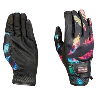 Dublin Print Riding Gloves (Feather Print)