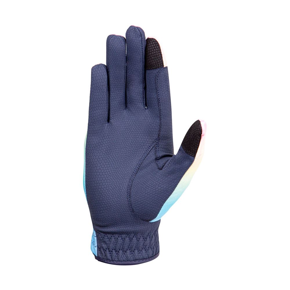 Hy Equestrian Ombre Riding Gloves - Adult (Navy/Pastel)