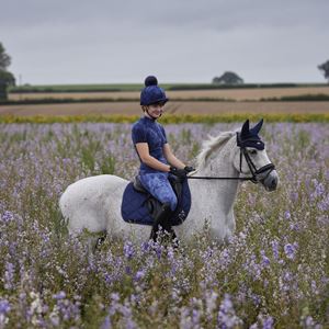 Shires Aubrion Pom Pom Hat Cover (Navy Tie Dye)