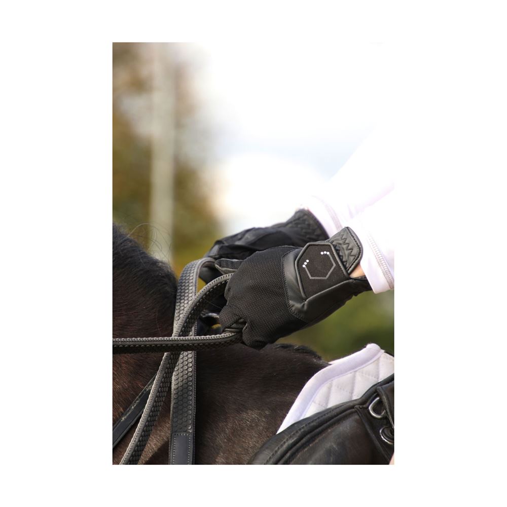 Coldstream Blakelaw Diamante Riding Gloves (Black)