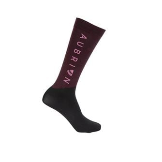 Shires Aubrion Eltar Childs Riding Socks (Black Cherry)