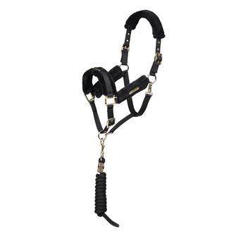 Shires ARMA Logo Headcollar & Lead Rope (Black)