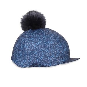 Shires Aubrion Hyde Park Riding Hat Cover (Navy Paisley)