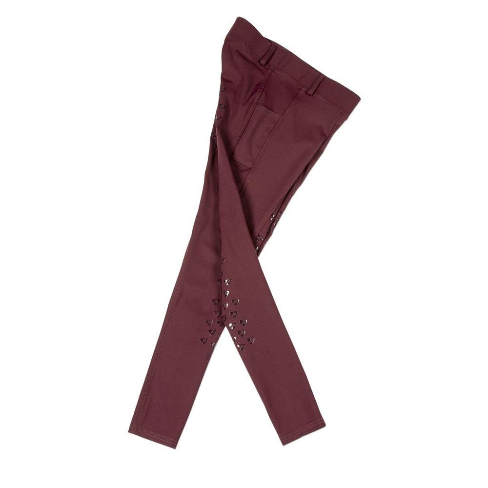 Shires Aubrion Albany Maids Riding Tights (Black Cherry)