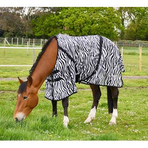 Rhinegold Fly Rug with Neck Cover (Zebra Stripe)