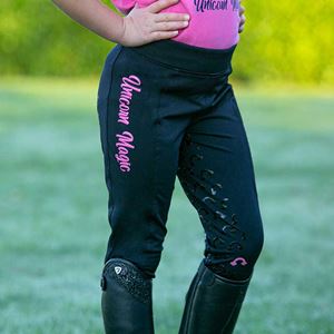 Unicorn Magic Riding Tights by Little Rider (Navy/Pink)