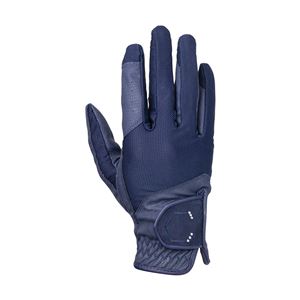 Coldstream Blakelaw Diamante Riding Gloves (Navy/Silver)