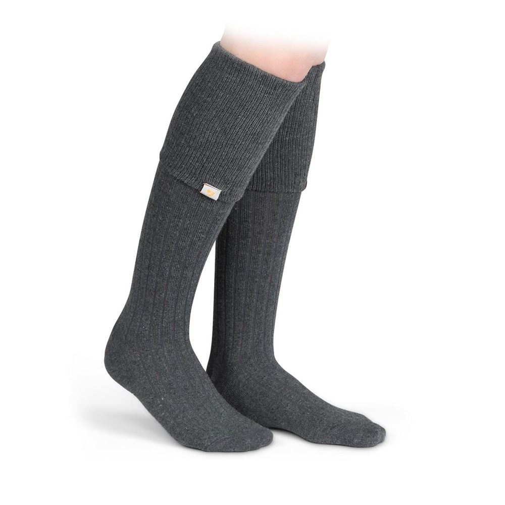 Shires Aubrion Cottonwood Boot Socks (Dark Grey)