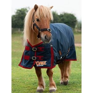 Gallop Ponie 50 Turnout Rug - 50g (Navy/Burgundy)