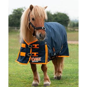 Gallop Ponie 100 Turnout Rug (Navy/Orange)