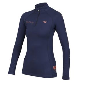 Shires Aubrion Team Long Sleeve Base Layer (Navy Blue)