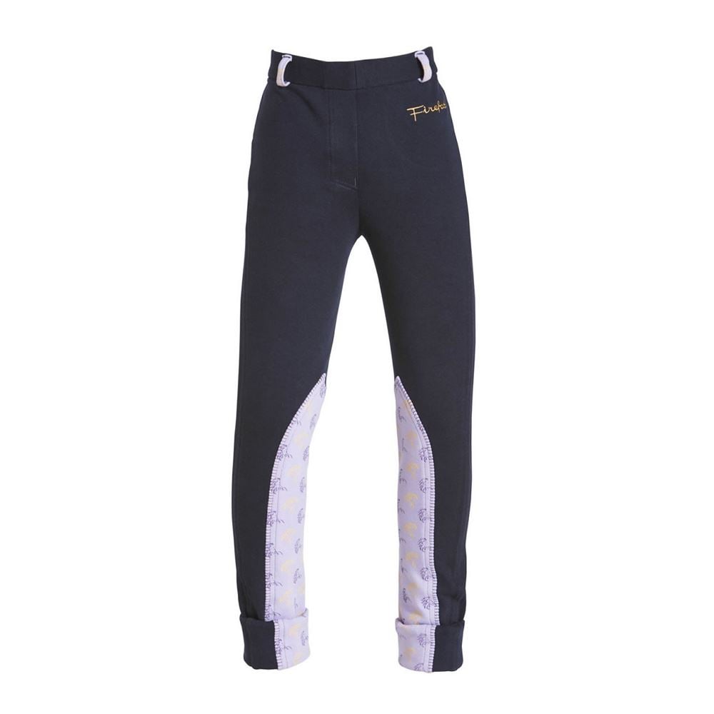 Firefoot Harden Jodphurs Horse Print - Kids (Navy/Lilac)