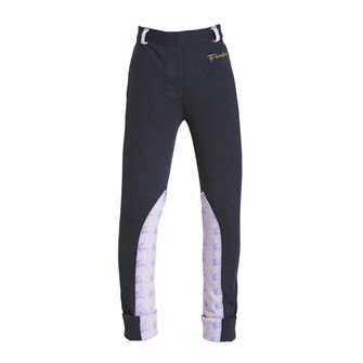 Firefoot Harden Jodphurs Horse Print - Kids (Navy/Lilac)