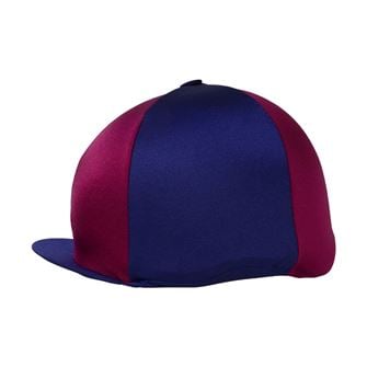 Hy Equestrian Two Tone Hat Cover (Navy/Maroon)