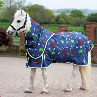 Gallop Ponie Apple & Mint Dual Rug and Neck Turnout Set- 0g