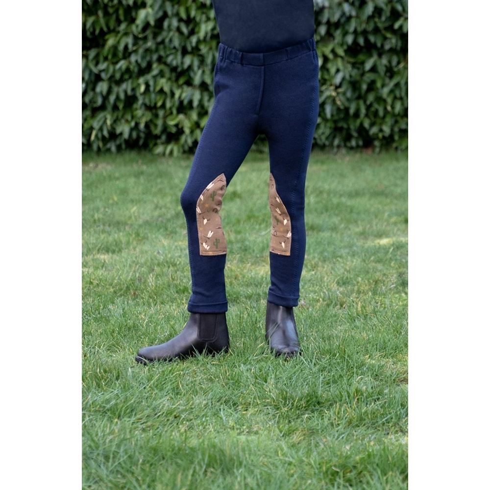 Hy Equestrian Cowboy Tots Jodhpurs (Navy/Beige)