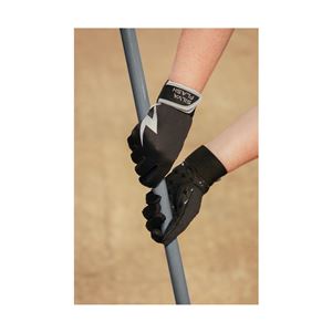 Hy Equestrian Silva Flash Riding Gloves (Black/Reflective Silver)