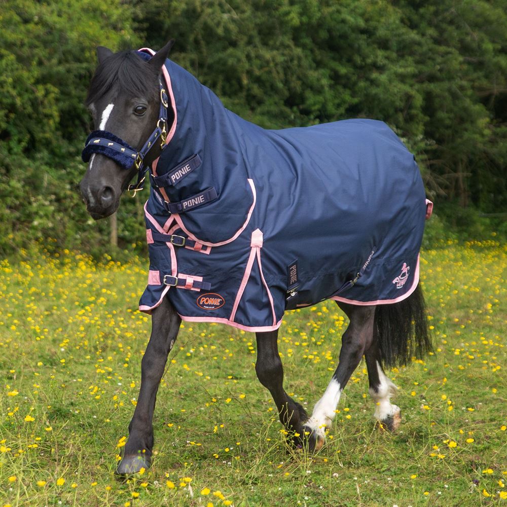 Gallop Trojan 50 Turnout Combo (Navy/Pink)