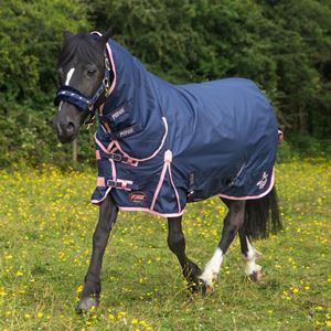 Gallop Trojan 50 Turnout Combo (Navy/Pink)