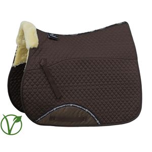 Rhinegold Luxe Fur Lined Saddle Cloth (Brown/Natural)