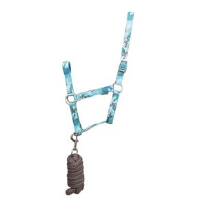 Hy Equestrian DynaForce Head Collar & Lead Rope (Pacific/Grey)