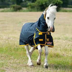 Gallop Ponie 200 Combo Turnout Rug - 200g (Navy/Yellow)