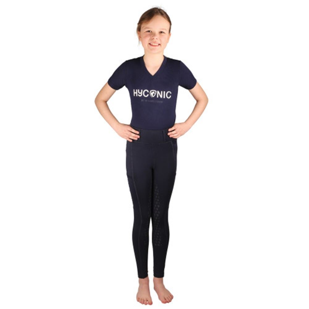 Hy Equestrian HYCONIC Children's Soria Riding Tights (Navy)